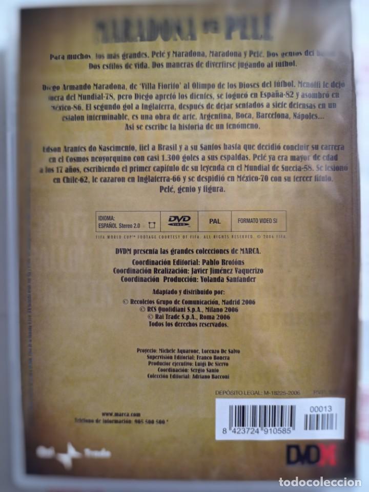 Coleccionismo deportivo: DVD Maradona vs Pel&eacute; Marca - Foto 2