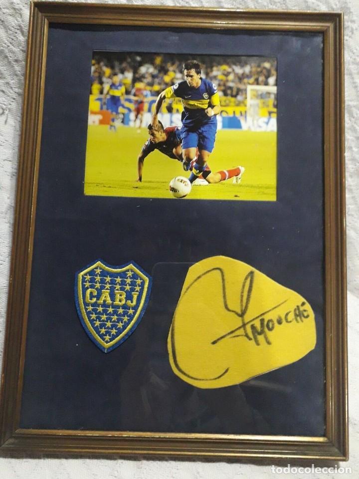 Coleccionismo deportivo: Autografo enmarcado con print Pablo Mouche, Boca jrs