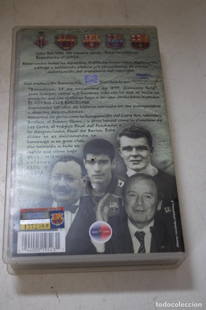 Coleccionismo deportivo: VIDEO OFICIAL DEL CENTENARIO DEL BAR&Ccedil;A - VHS - Foto 2