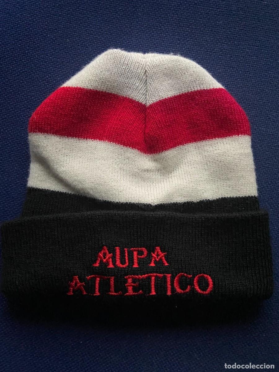 Colecionismo desportivo: ANTIGUO GORRO DE LANA ATLETICO MADRID AUPA ATLETICO ROJIBLANCO