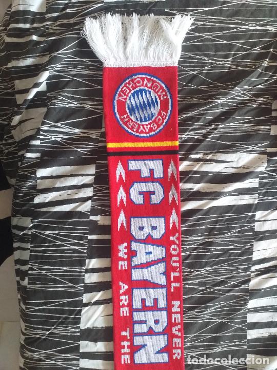 Coleccionismo deportivo: FC Bayern Munich Bufanda f&uacute;tbol - Foto 2