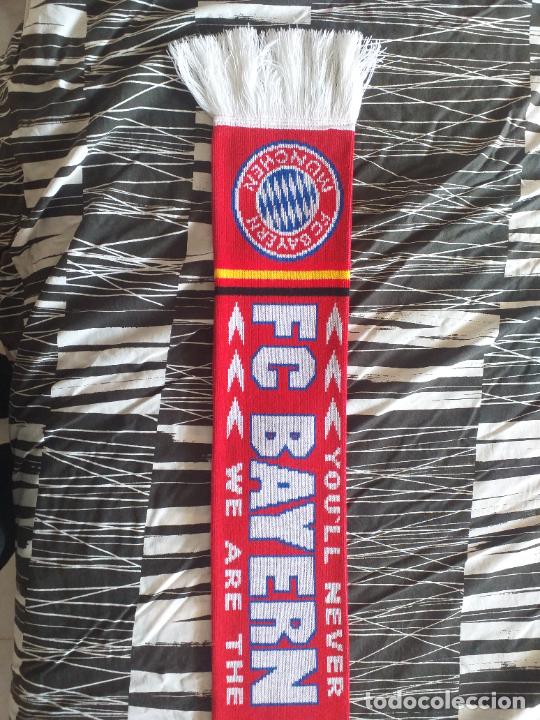 Coleccionismo deportivo: FC Bayern Munich Bufanda f&uacute;tbol - Foto 3