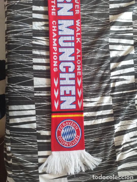 Coleccionismo deportivo: FC Bayern Munich Bufanda f&uacute;tbol - Foto 5