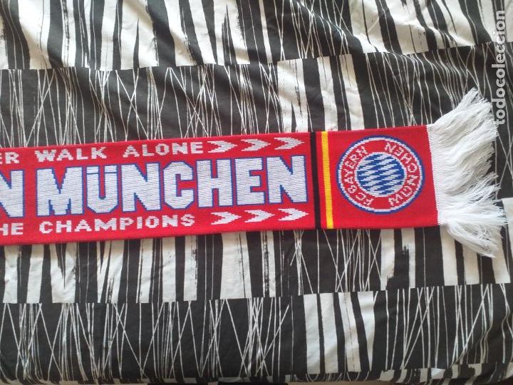 Coleccionismo deportivo: FC Bayern Munich Bufanda f&uacute;tbol - Foto 6