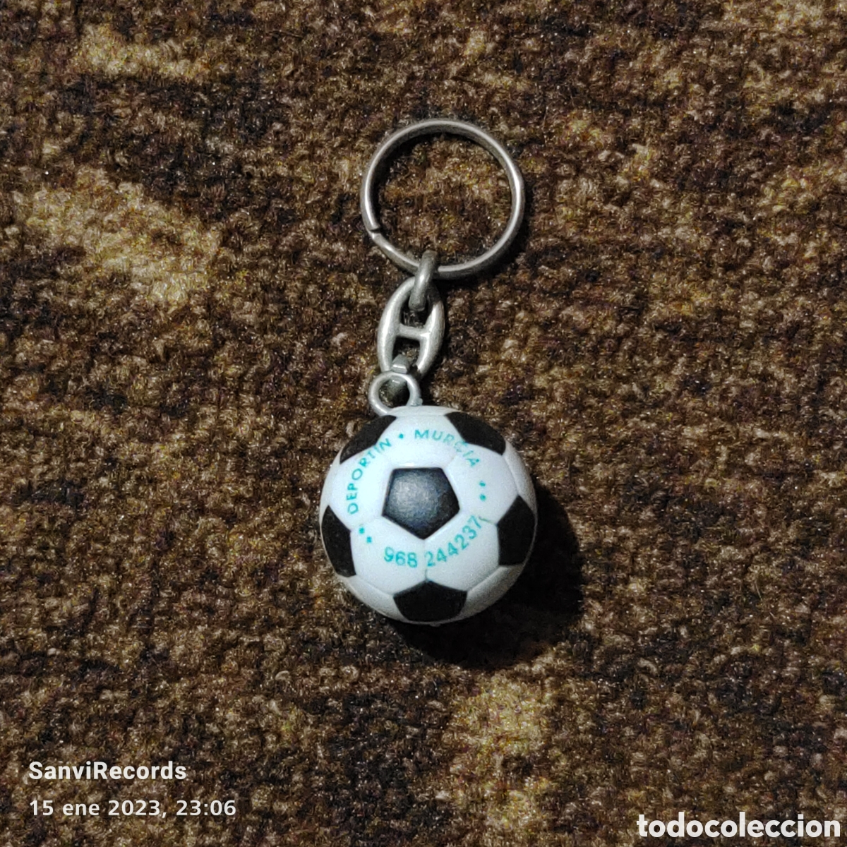 Coleccionismo deportivo: LLAVERO BAL&Oacute;N DE FUTBOL, DEPORTIN MURCIA