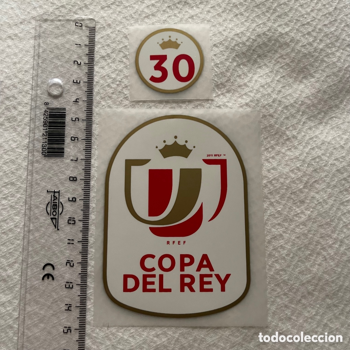 Collectionnisme sportif: Parche Copa del Rey Camiseta Barcelona 2020/21 serigrafia 30 titulos