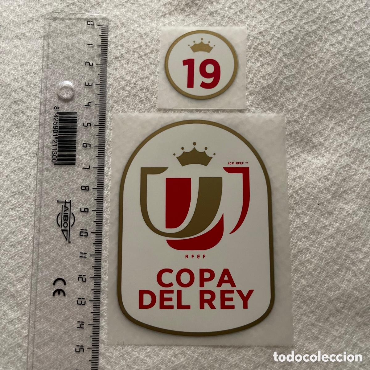 Collectionnisme sportif: Parche copa del rey 19 t&iacute;tulos real Madrid temporada 2020/21 camiseta serigrafia