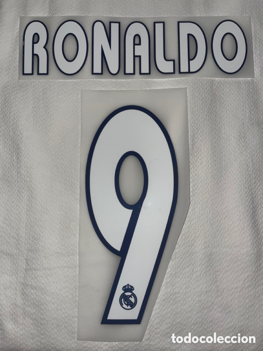 Collectionnisme sportif: Dorsal Ronaldo Real Madrid camiseta temporada 2003/04 2004/05 Liga champions league serigrafia