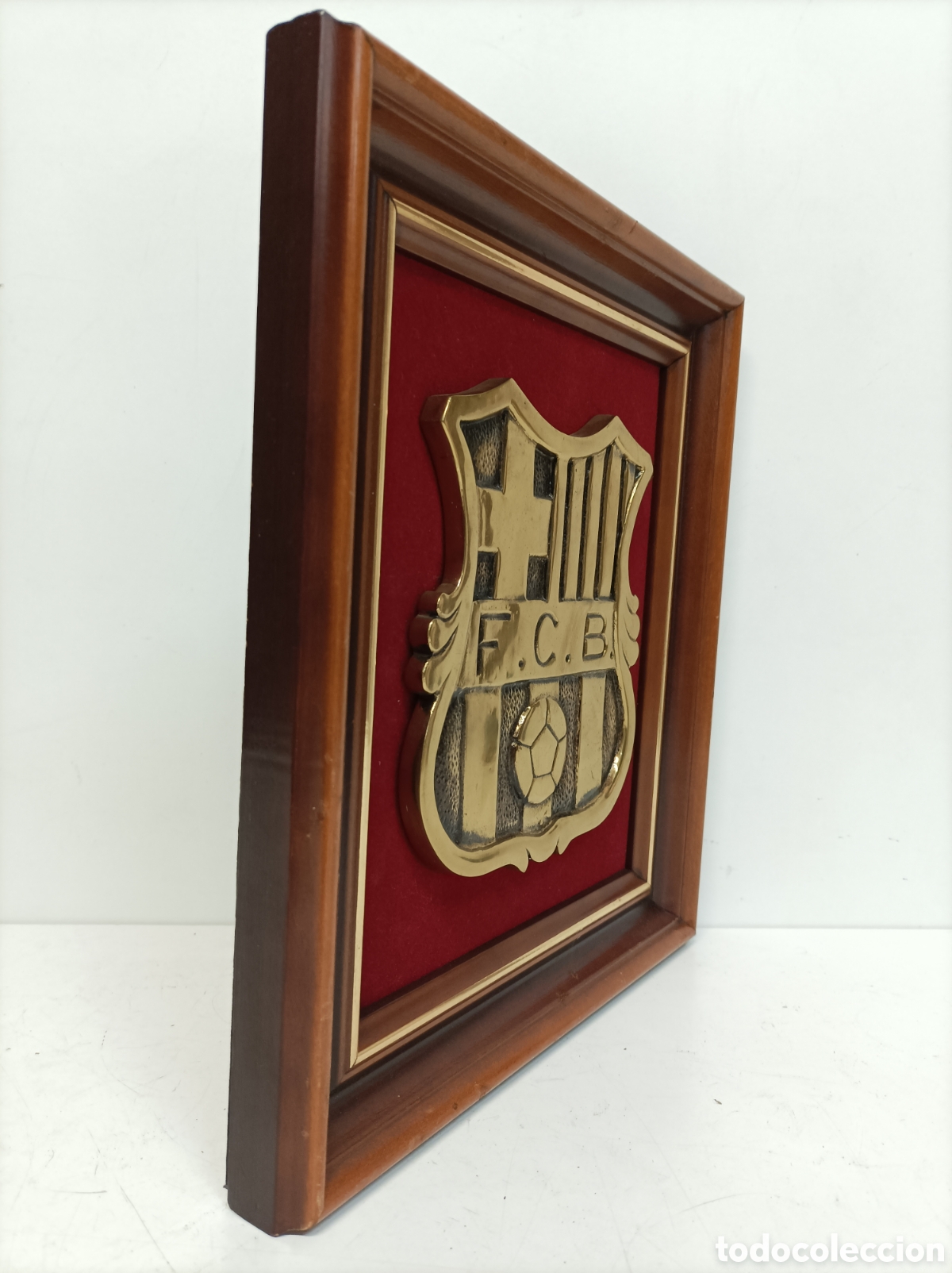 Coleccionismo deportivo: Escudo F.C.Barcelona Bar&ccedil;a bronce - Foto 3