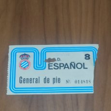 Coleccionismo deportivo: ENTRADA FÚTBOL RCD ESPANYOL ESPAÑOL 1 BURGOS 1 10/10/1971. Lote 403274594