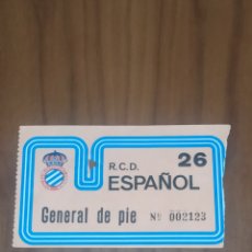 Coleccionismo deportivo: ENTRADA FÚTBOL RCD ESPANYOL ESPAÑOL 1 REAL SOCIEDAD 0 19/3/1972