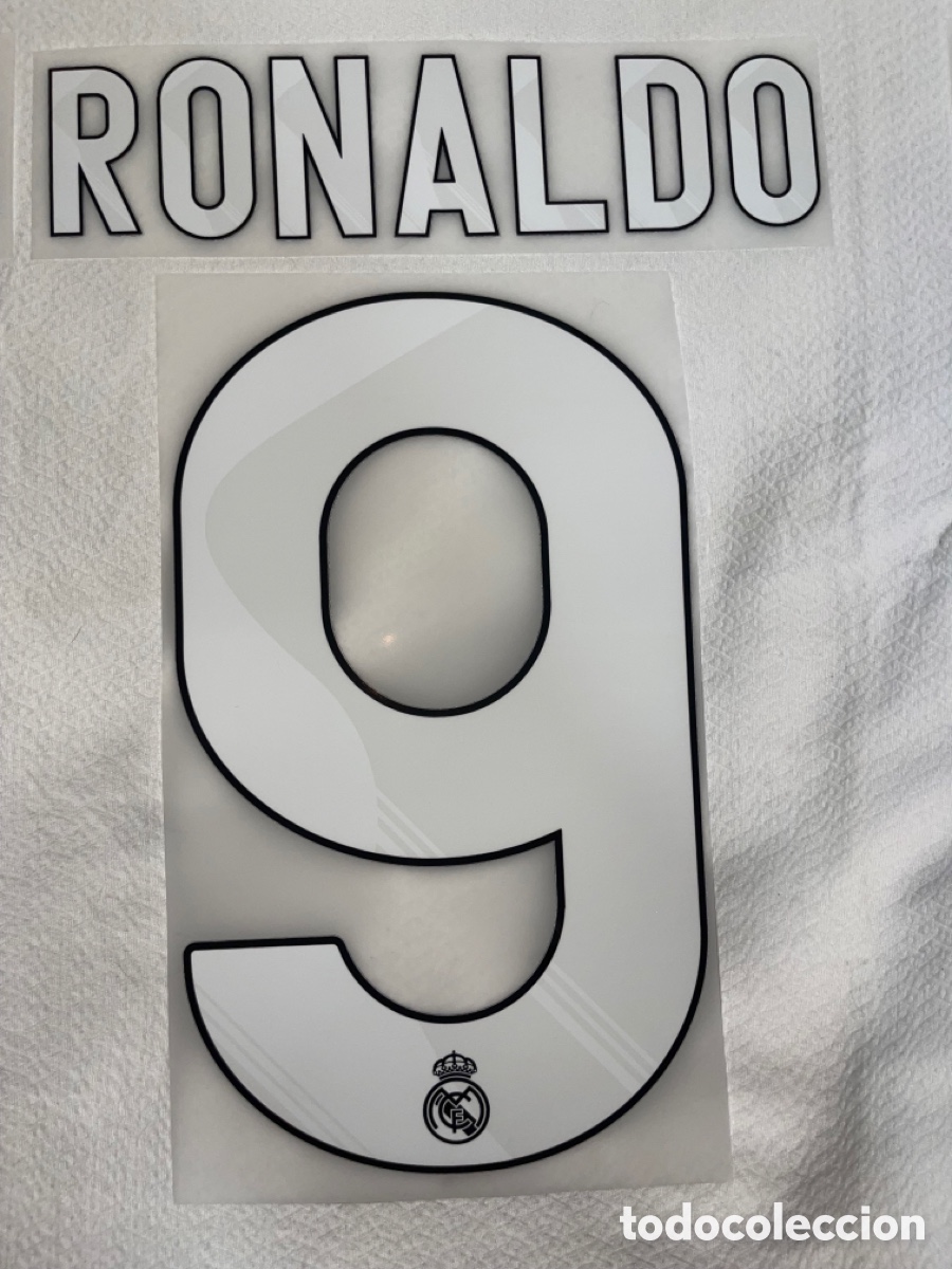 Coleccionismo deportivo: Dorsal 2009/10 Real Madrid camiseta temporada 2007/08 Copa del rey Liga champions league serigrafia