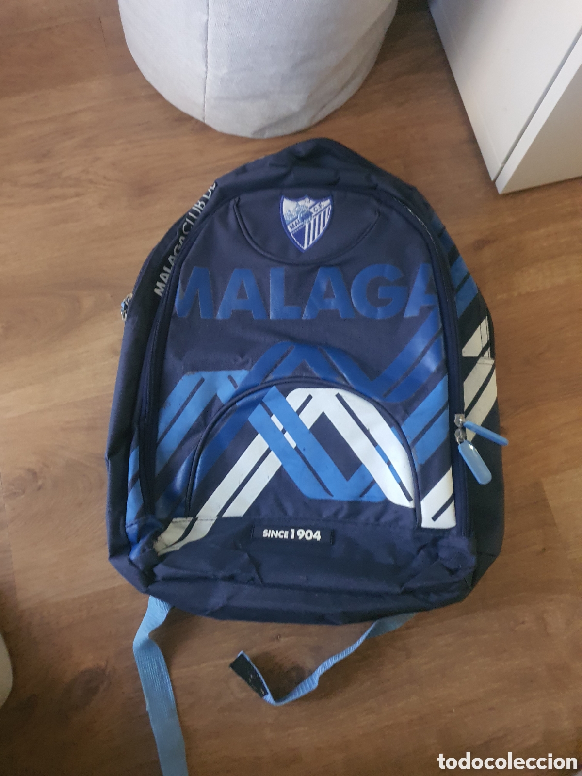 Coleccionismo deportivo: mochila oficial malaga cf - Foto 2