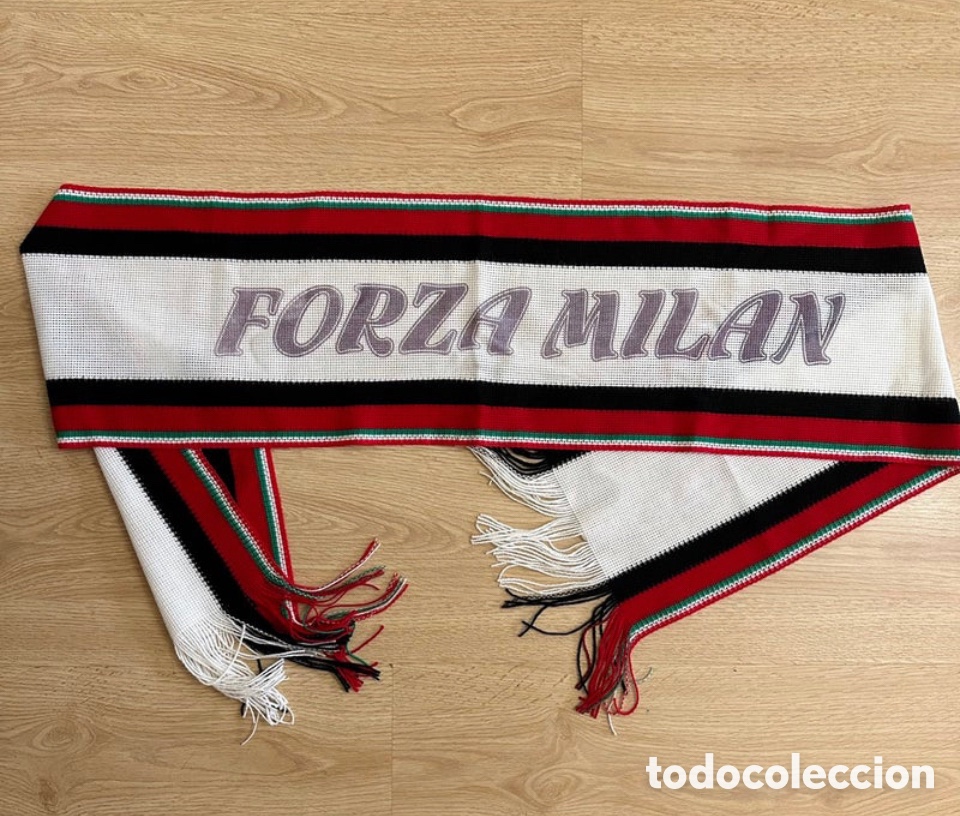 Collezionismo sportivo: Bufanda in&eacute;dita antigua vintage retro ac milan italia