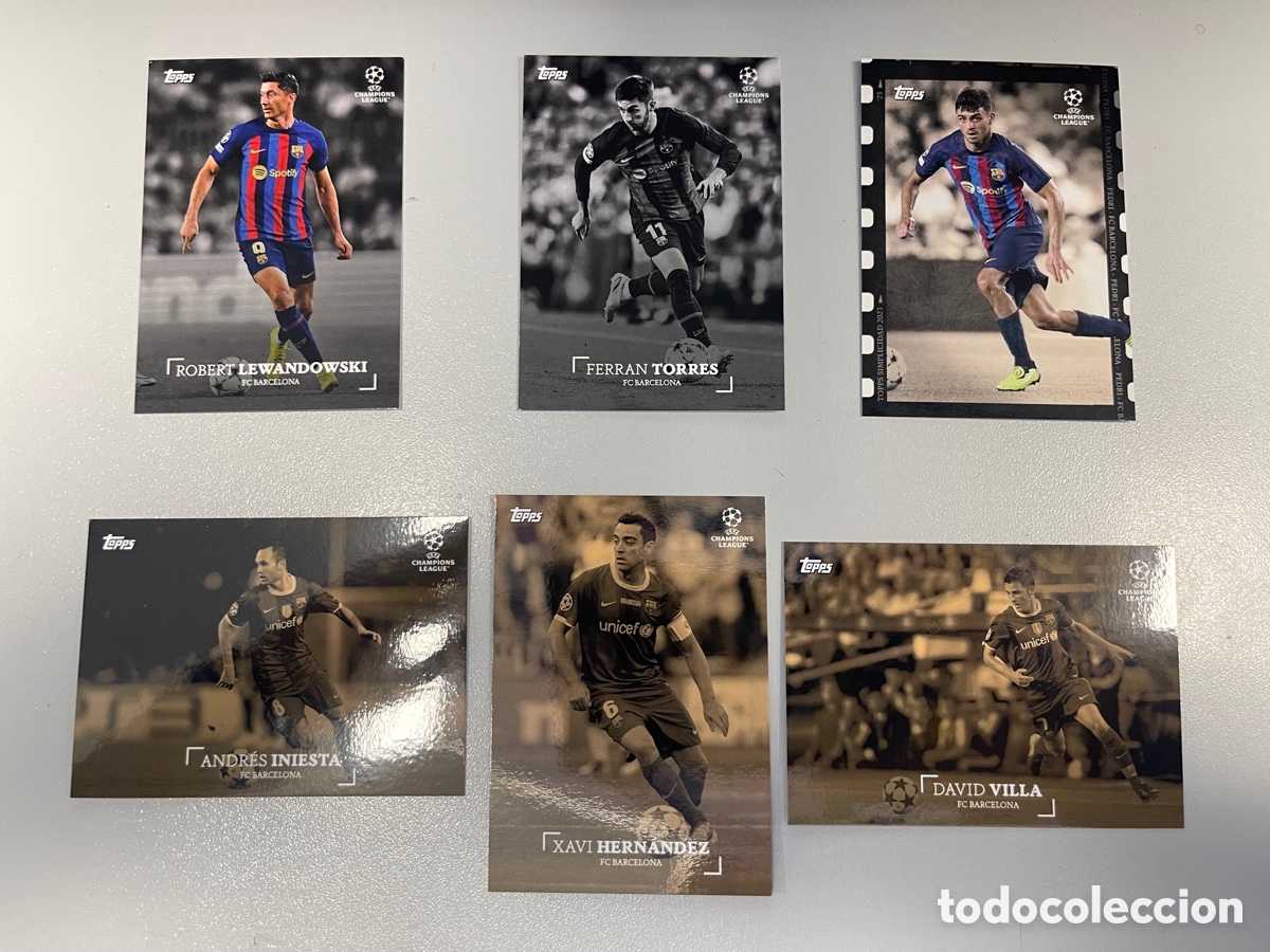 Collectionnisme sportif: Lote cards Barcelona Topps Simplicidad Lewandowski Ferran Pedri Iniesta Xavi Villa leyendas