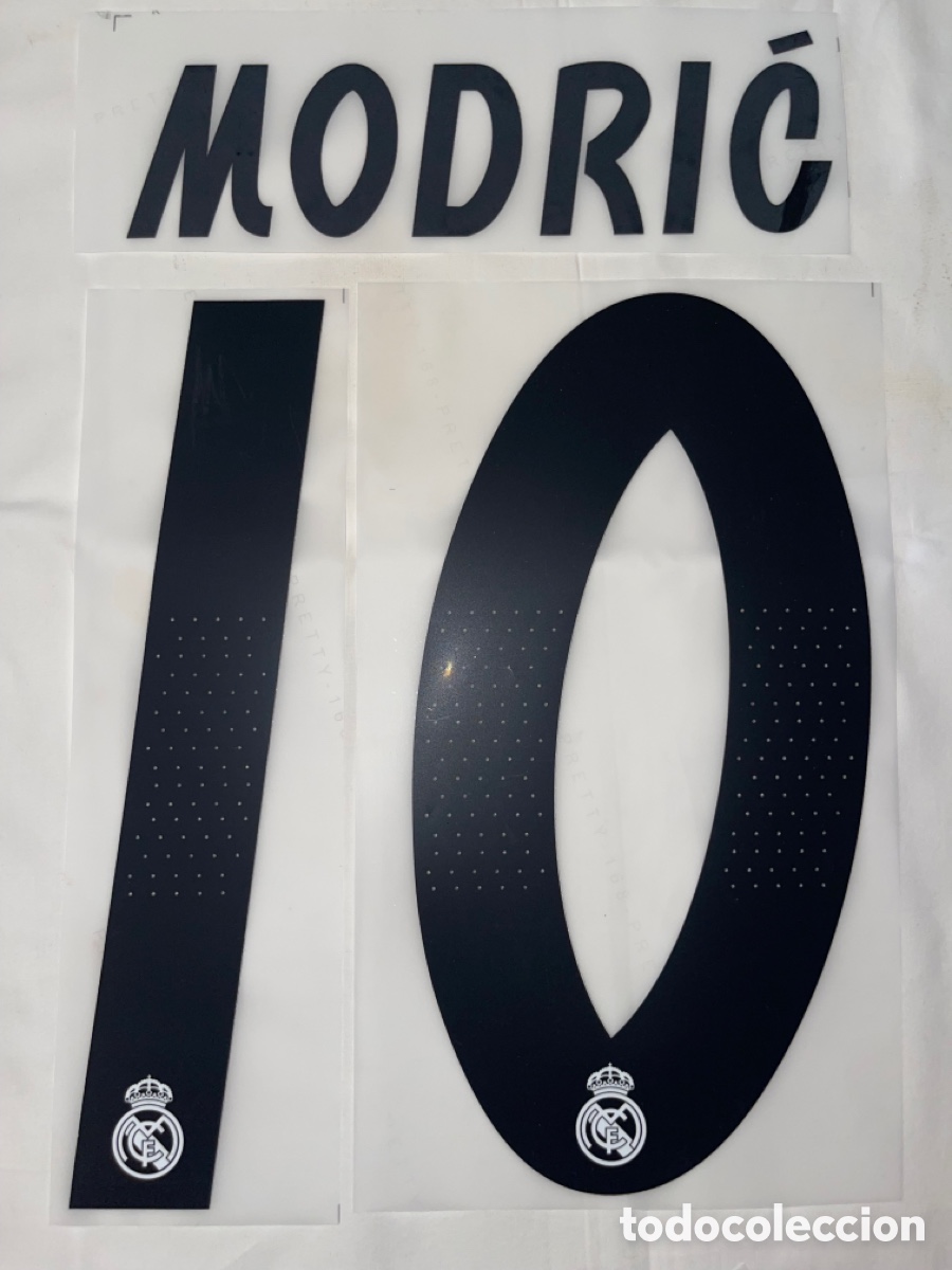 Sammelleidenschaft Sport: Dorsal Modric camiseta Real madrid Temporada 2018/19 Serigrafia Champions league Copa del Rey