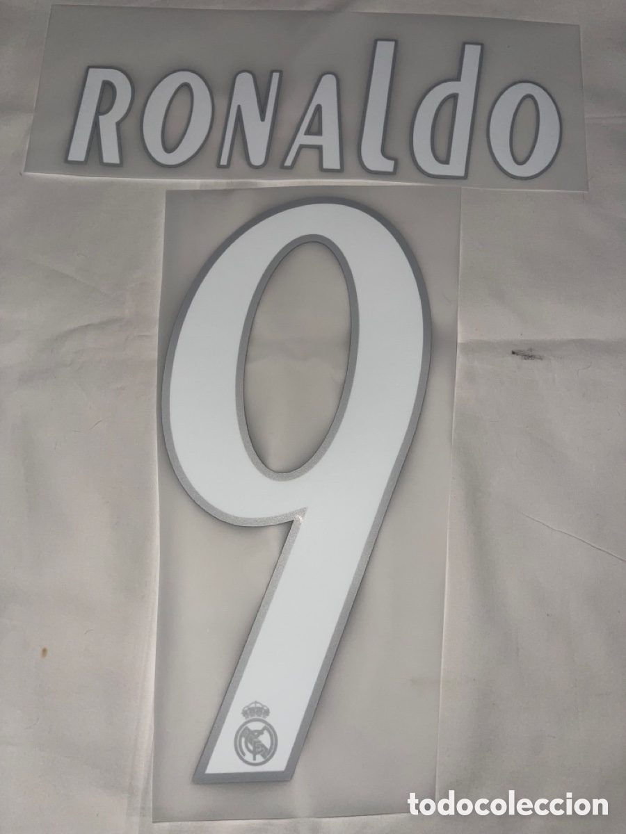 Sammelleidenschaft Sport: Dorsal Ronaldo Real madrid camiseta visitante 2005/06 Liga Champions Copa del Rey