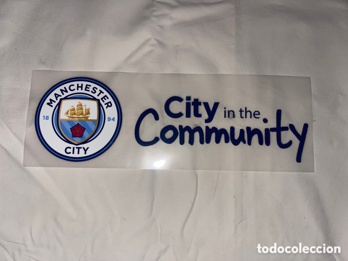 Colecionismo desportivo: Sponsor Manchester City Final Champions temporada 2022/23 camiseta Serigrafia