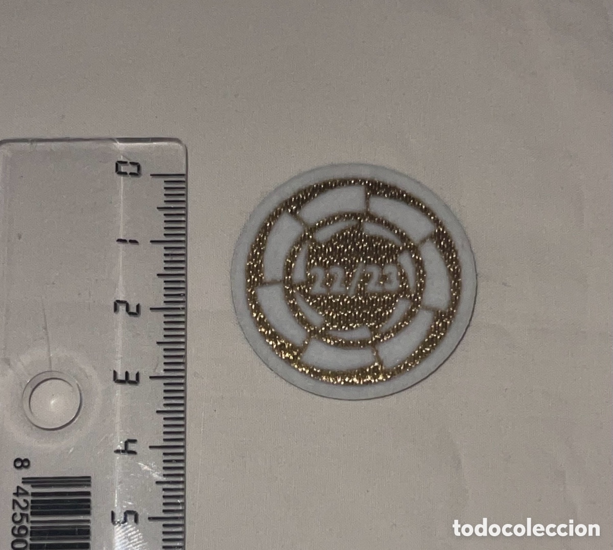 Colecionismo desportivo: Parche Barcelona Campe&oacute;n de Liga 2022/23 camiseta temporada 2023/24 Serigrafia