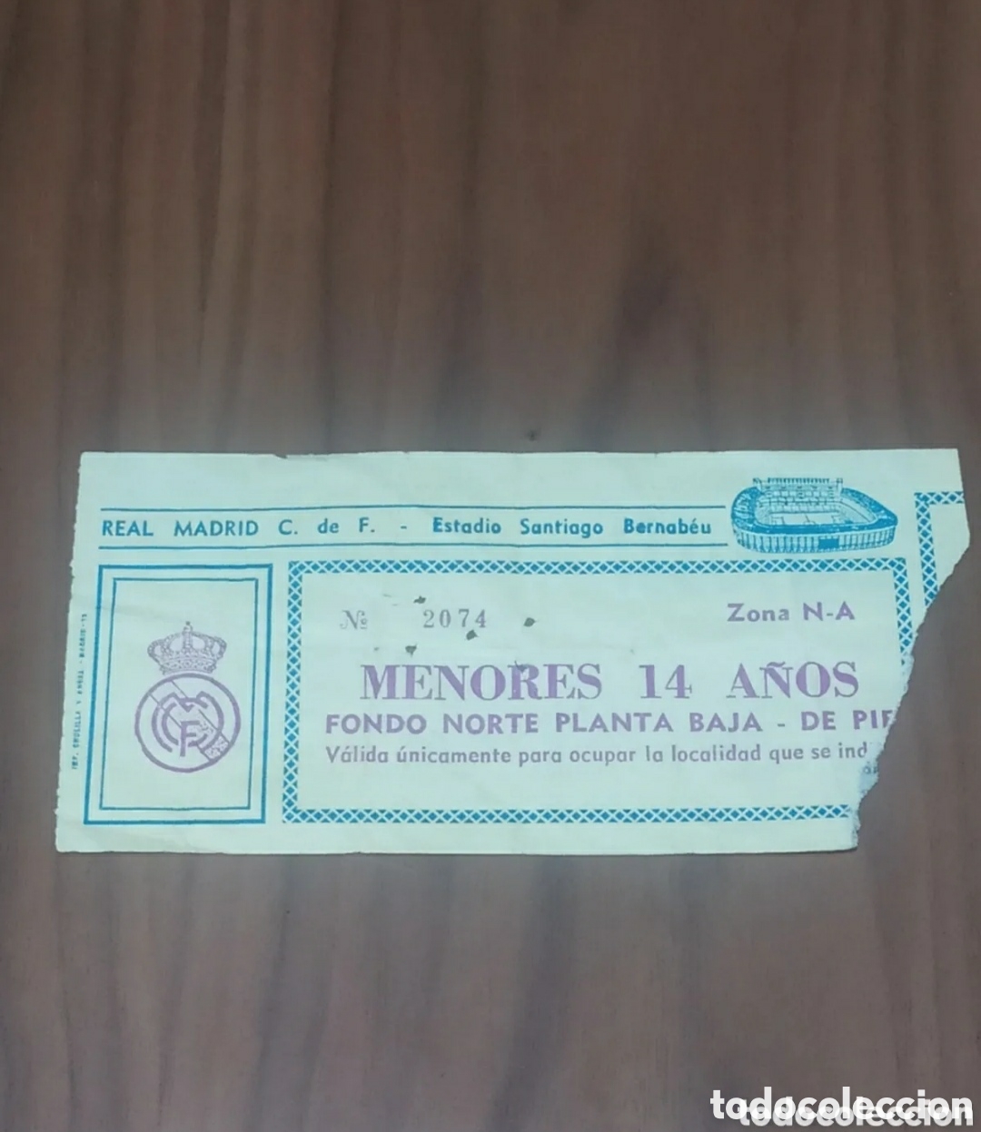 Coleccionismo deportivo: ENTRADA REAL MADRID 1982 1983 - Foto 1