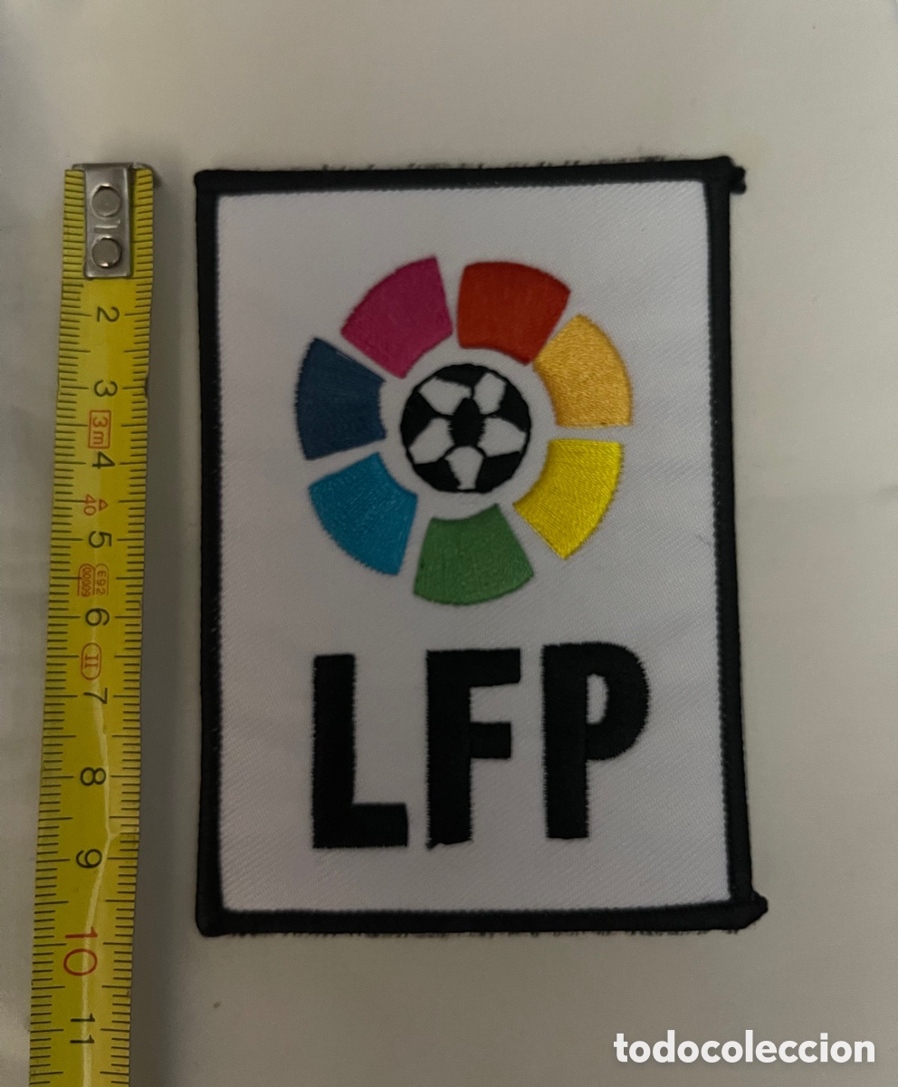Collezionismo sportivo: Parche la Liga LFP finales 90 - 2015/16 modelo grande LFP liga f&uacute;tbol profesional parche Serigrafia