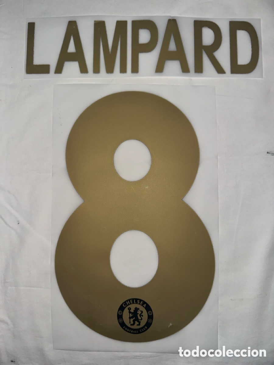 Collezionismo sportivo: Dorsal Lampard camiseta Chelsea Europa League temporada 2012/13 Serigrafia name set