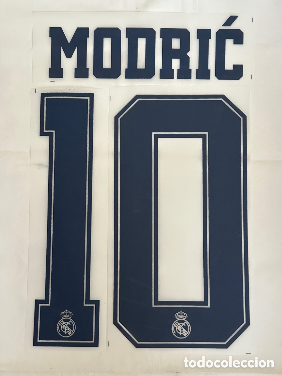 Collectionnisme sportif: Dorsal Modric Real Madrid camiseta temporada 2019/20 champions league copa serigrafia name set