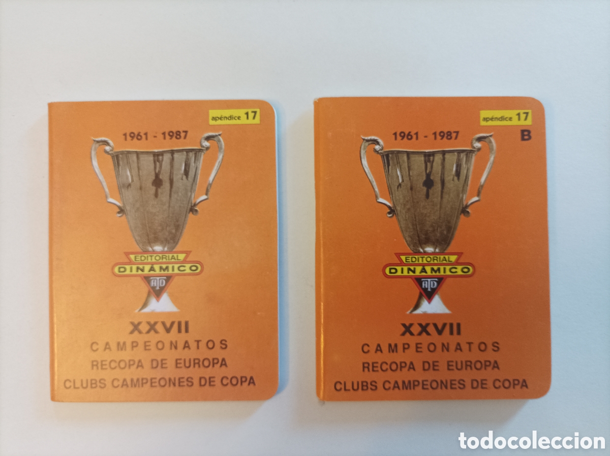Collectionnisme sportif: Din&aacute;mico. XXVII Campeonatos Recopa de Europa. Clubs Campeones de Copa. 1961 - 1987