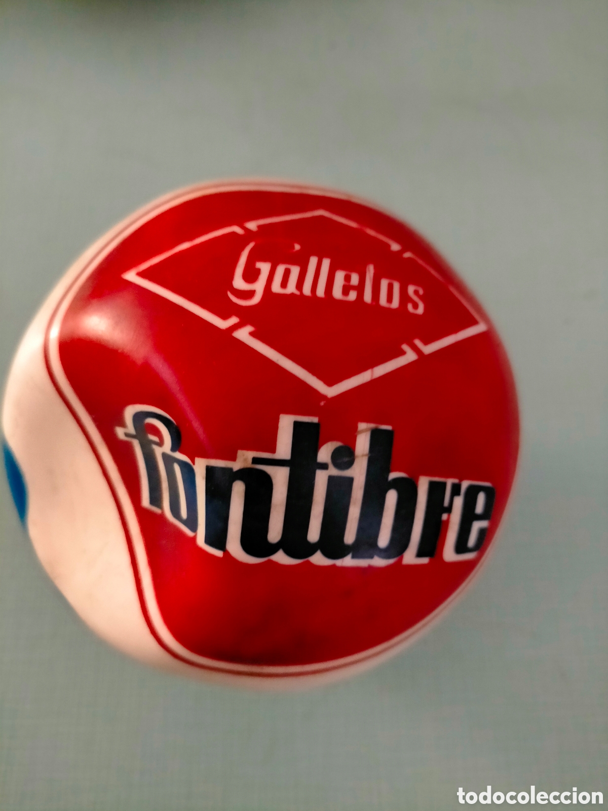 Coleccionismo deportivo: Bal&oacute;n Galletas Fontibre. - Foto 1