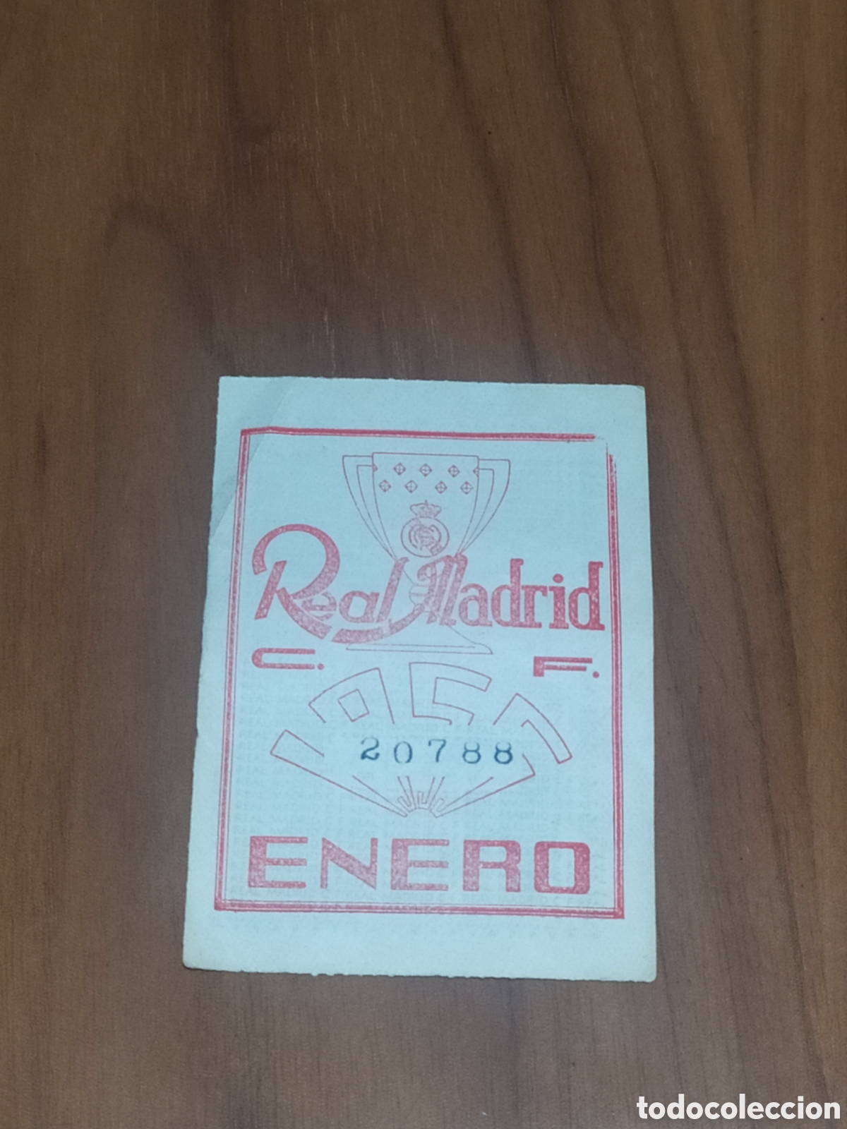 Coleccionismo deportivo: Cup&oacute;n de socio del Real Madrid - Enero 1955 - Foto 1