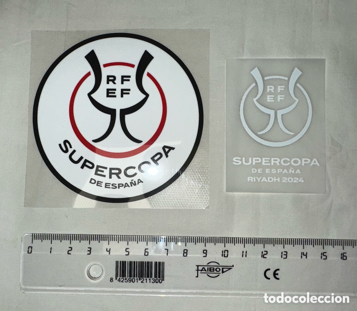 Collectionnisme sportif: Parche e inscripci&oacute;n Osasuna Final Supercopa de Espa&ntilde;a 2024 Serigrafia camiseta dorsal name set