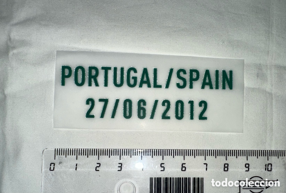 Collectionnisme sportif: Inscripci&oacute;n Portugal Espa&ntilde;a Eurocopa 2012 Camiseta temporada 12 Euro match detail Serigrafia parche