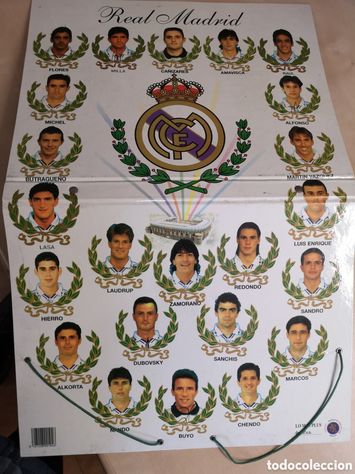 Coleccionismo deportivo: Carpeta archivador del real Madrid - Foto 1
