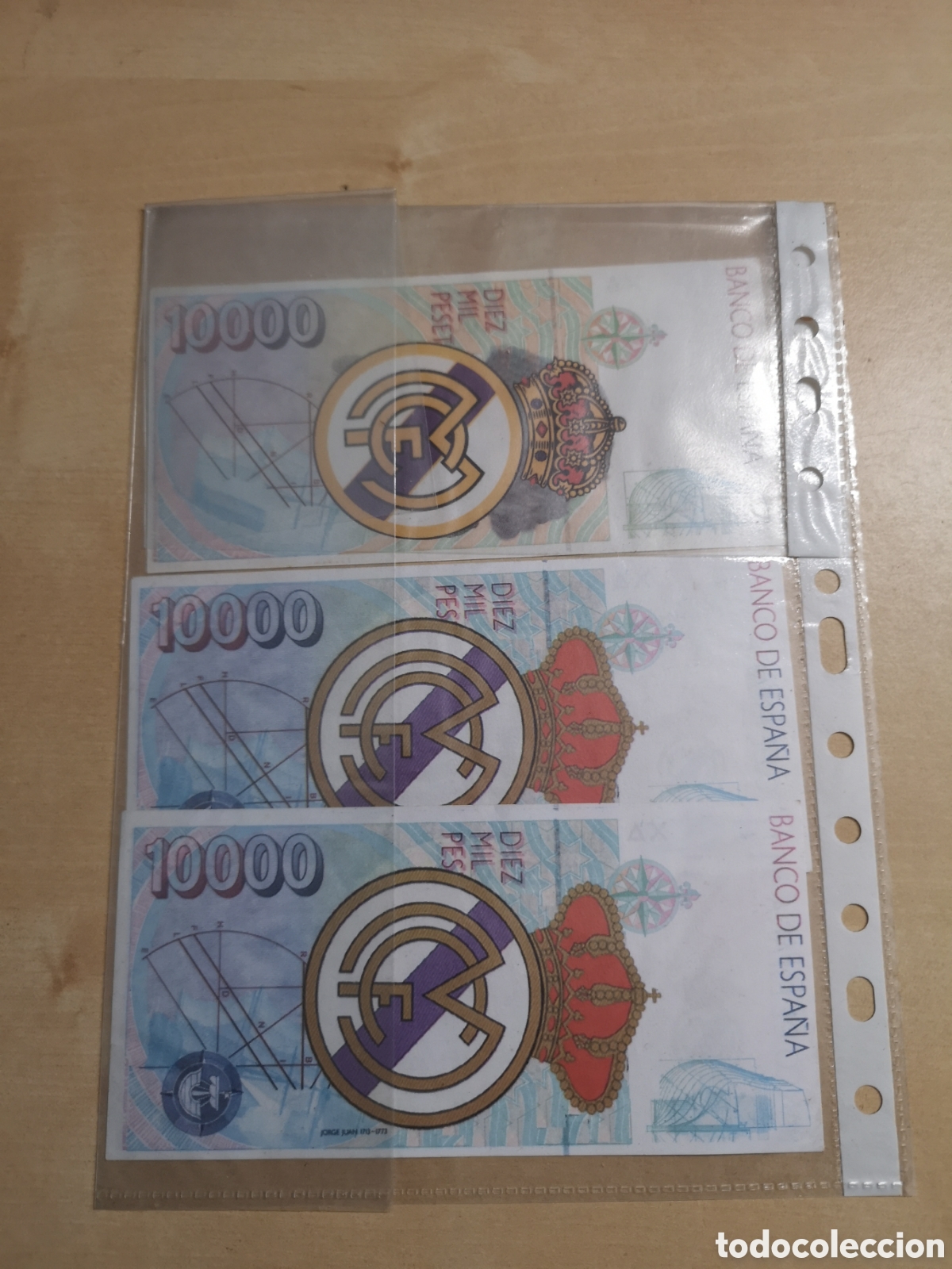 Coleccionismo deportivo: Billetes de 10000 real Madrid - Foto 2