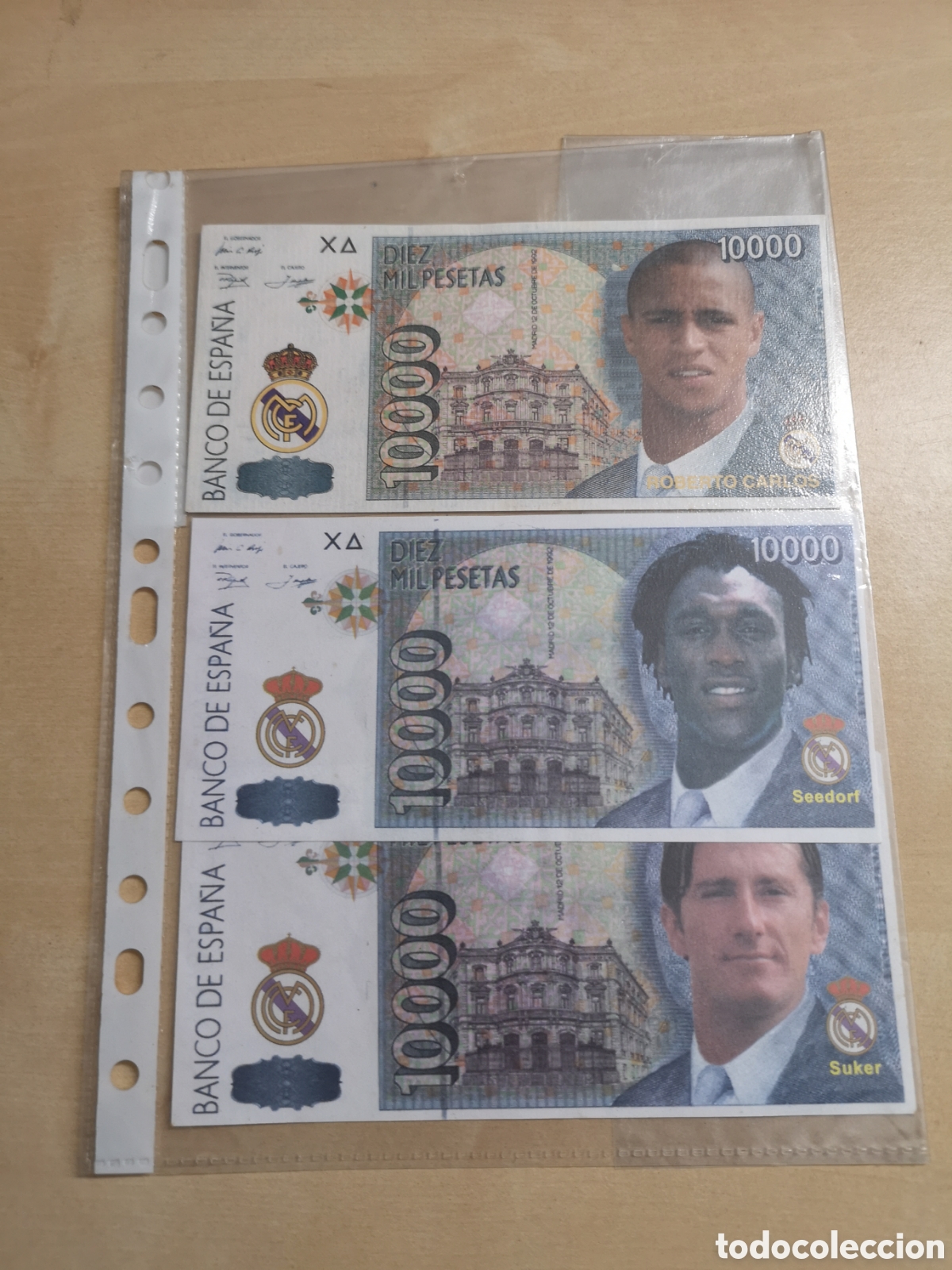Coleccionismo deportivo: Billetes de 10000 real Madrid - Foto 1