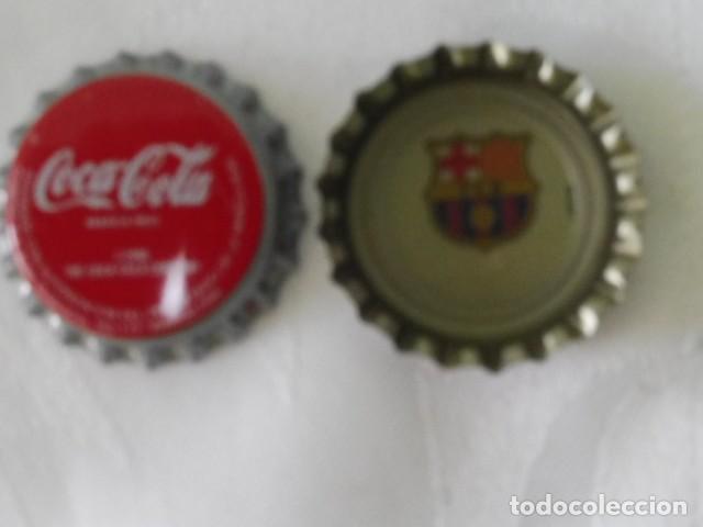 Coleccionismo deportivo: 1 CHAPA DE COCA COLA CON EL INTERIOR ESCUDO DEL BARCA NUEVA - Foto 1