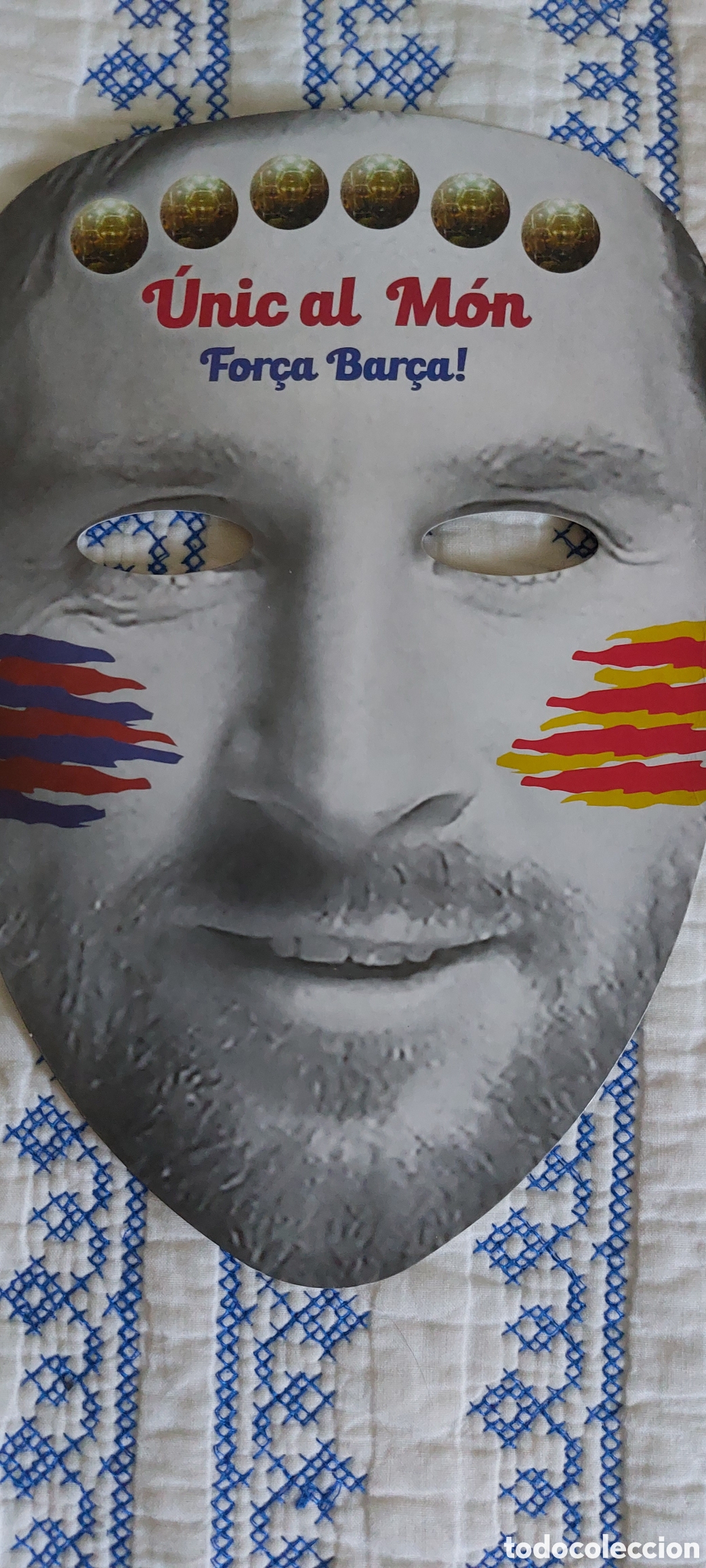 Coleccionismo deportivo: MASCARA DE MESSI BARCELONA - Foto 2