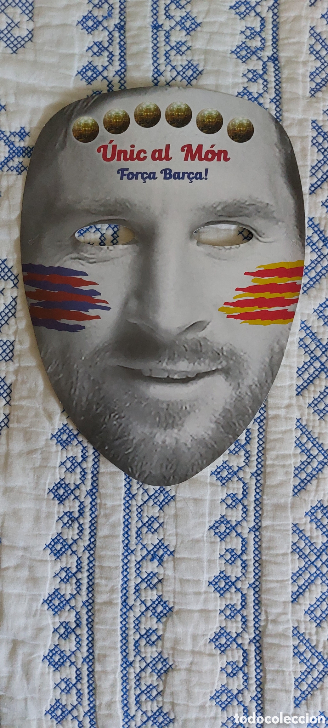 Coleccionismo deportivo: MASCARA DE MESSI BARCELONA - Foto 1