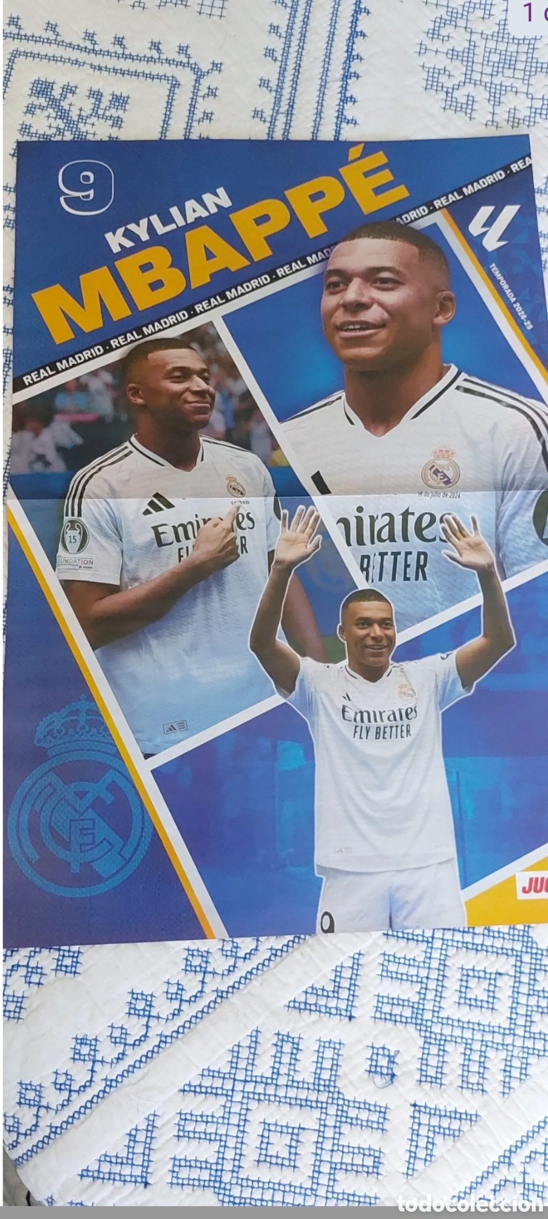 Coleccionismo deportivo: POSTER MBAPPE R.MADRID - Foto 1