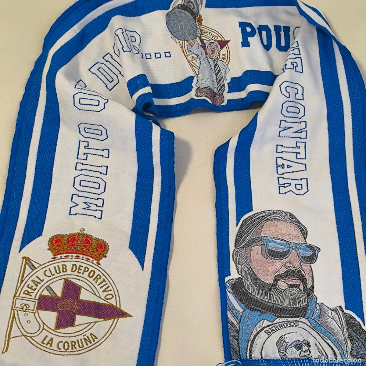 Écharpe Deportivo La Coruña - Rare Fan De Foot, Bleu Et Blanc, 140 Cm