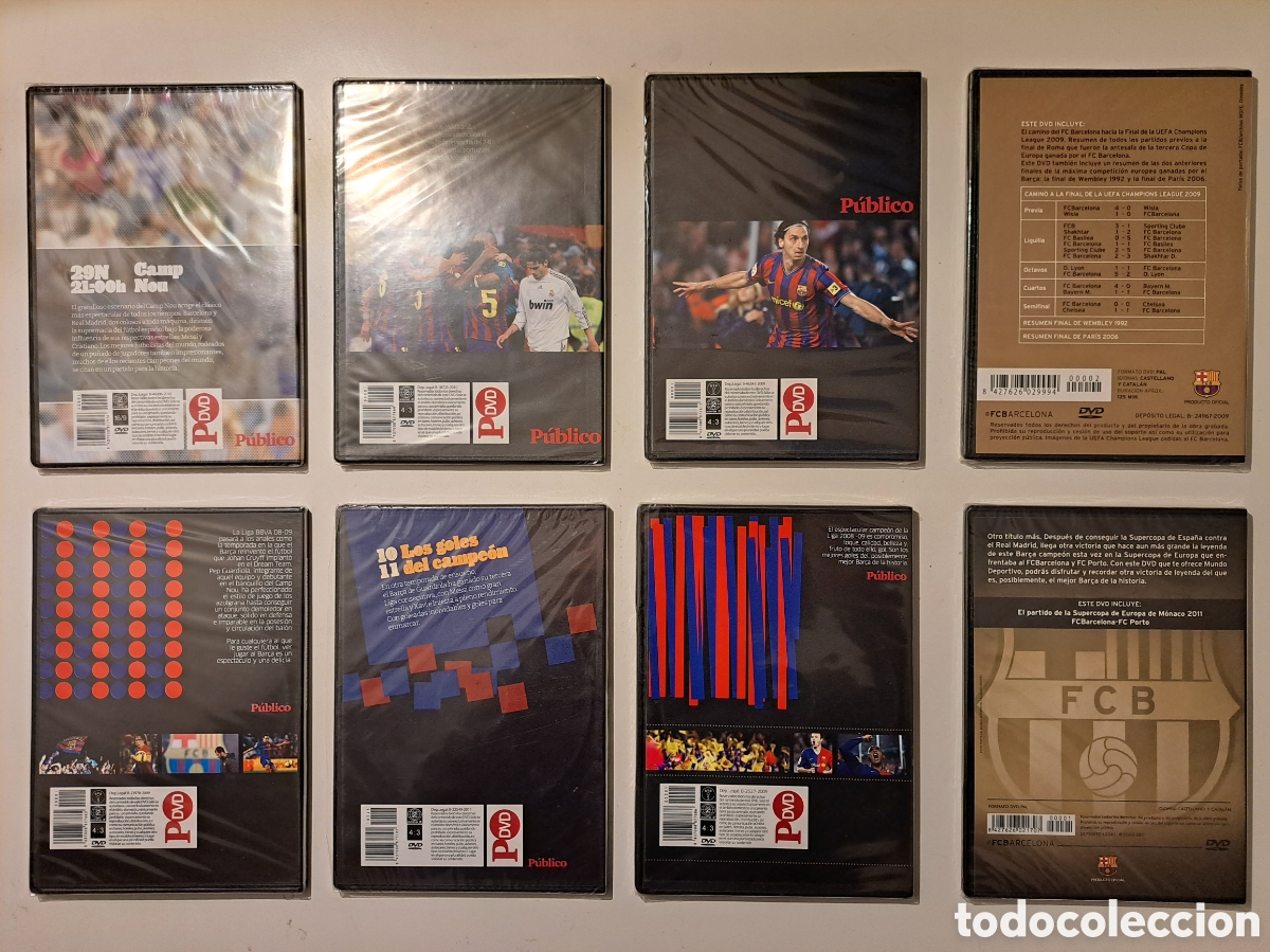 Coleccionismo deportivo: LOTE 8 DVDS BAR&Ccedil;A (PRECINTADOS) - Foto 2
