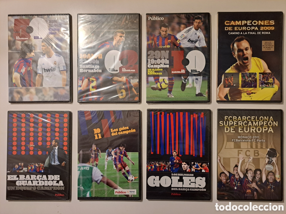 Coleccionismo deportivo: LOTE 8 DVDS BAR&Ccedil;A (PRECINTADOS) - Foto 1
