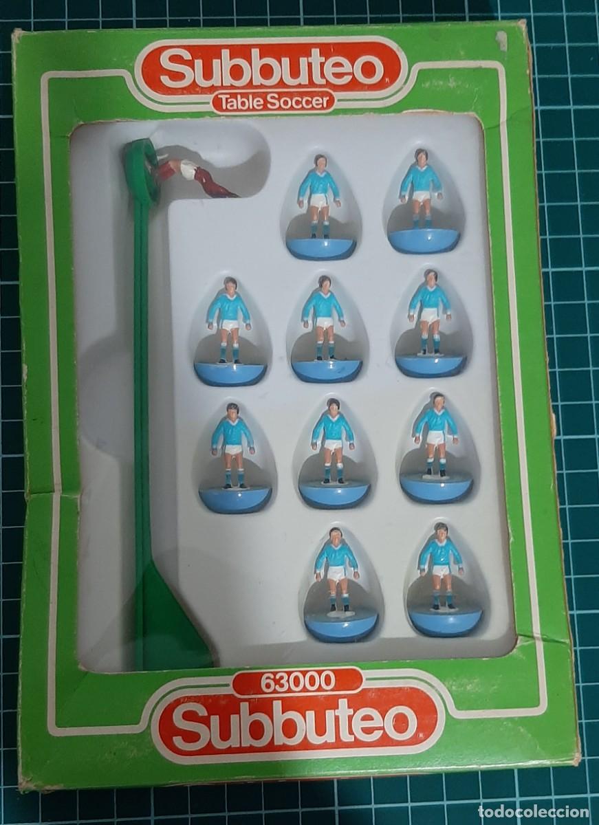 Coleccionismo deportivo: Equipo de Subbuteo Manchester city - Foto 1