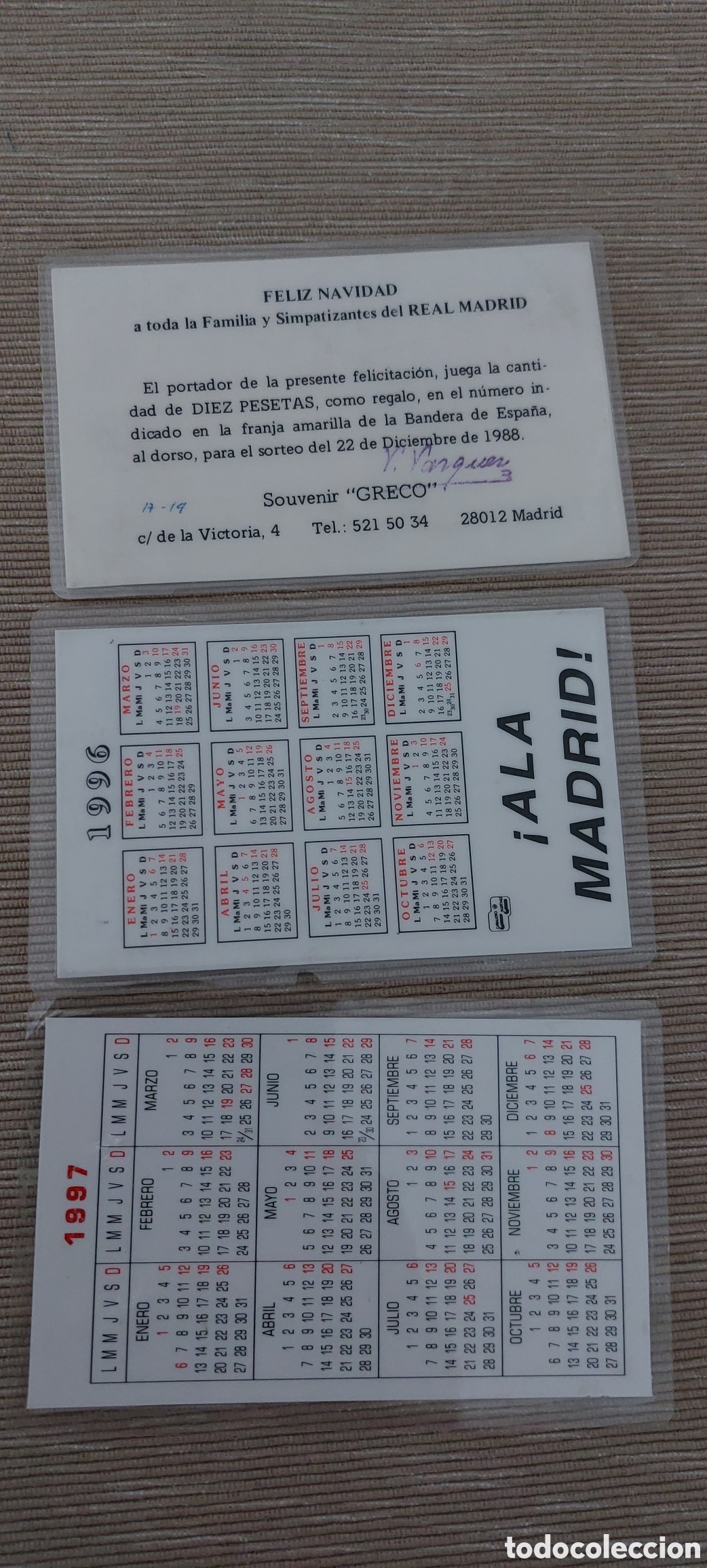 Coleccionismo deportivo: CALENDARIOS REAL MADRID - Foto 2