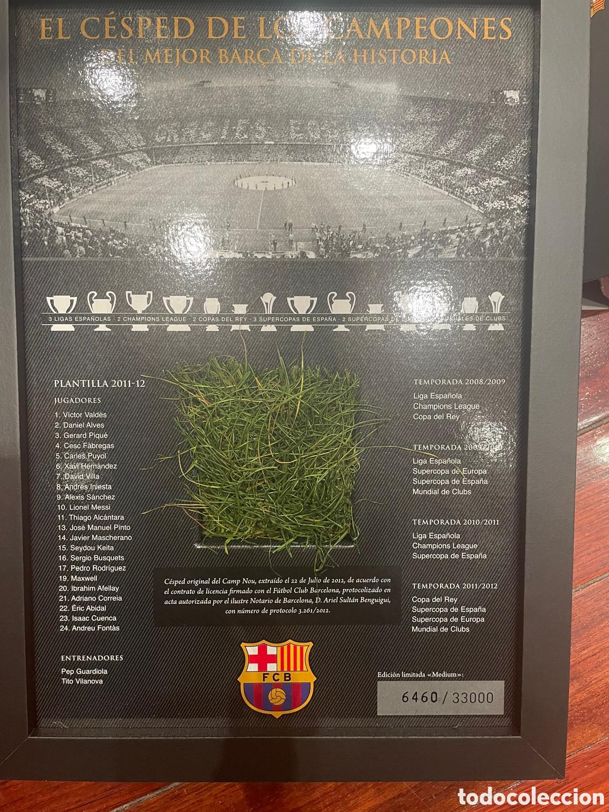 Coleccionismo deportivo: C&eacute;sped Camp Nou temporada 2011-2012 - Foto 1