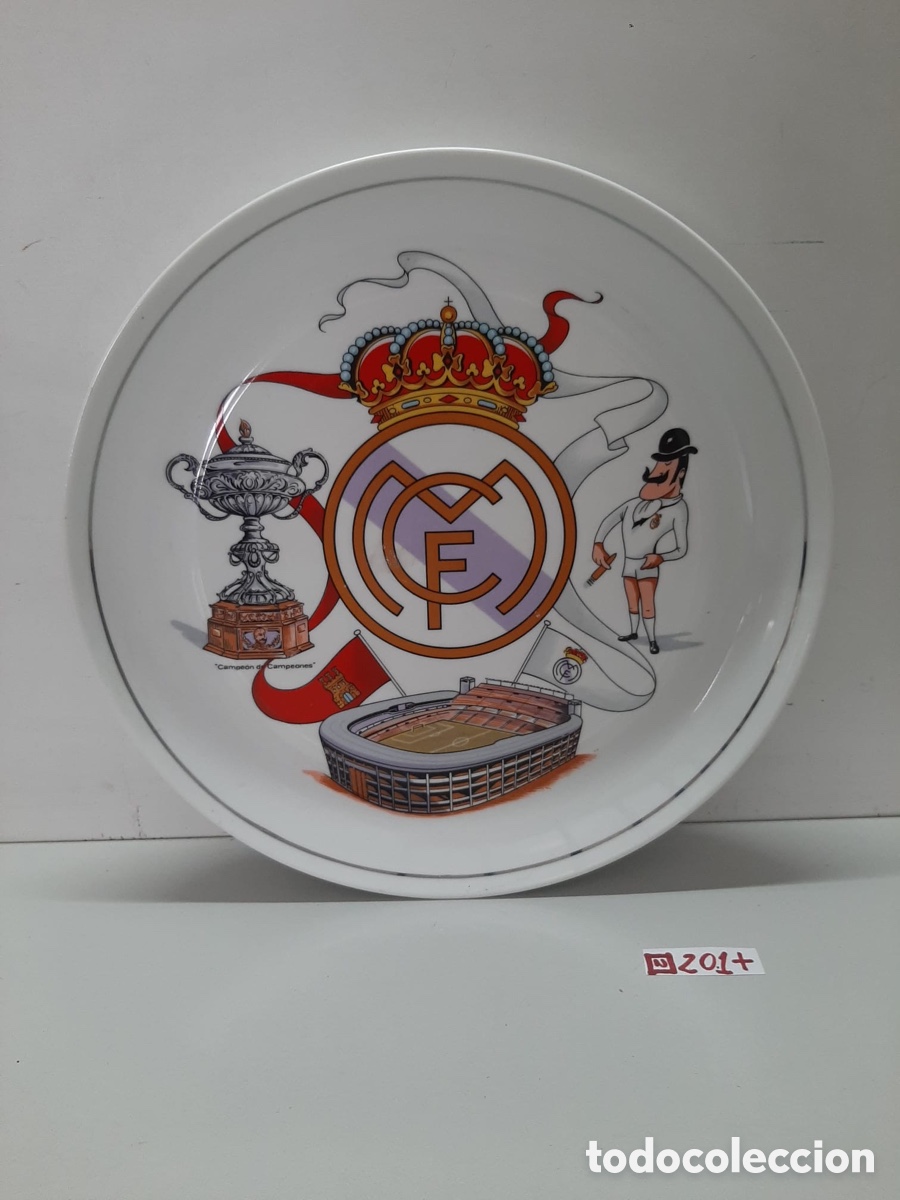 Coleccionismo deportivo: Plato decorativo Real Madrid - Foto 1