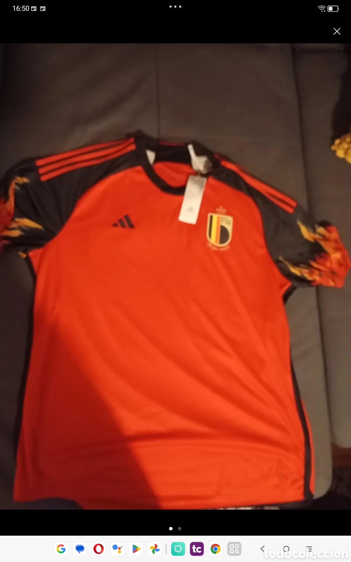 Coleccionismo deportivo: Camiseta selecci&oacute;n belga - Foto 2