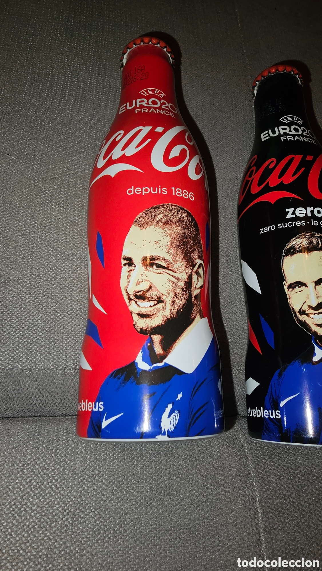 Coleccionismo deportivo: 2 botellas Coca-Cola Euro 2016 - Foto 2