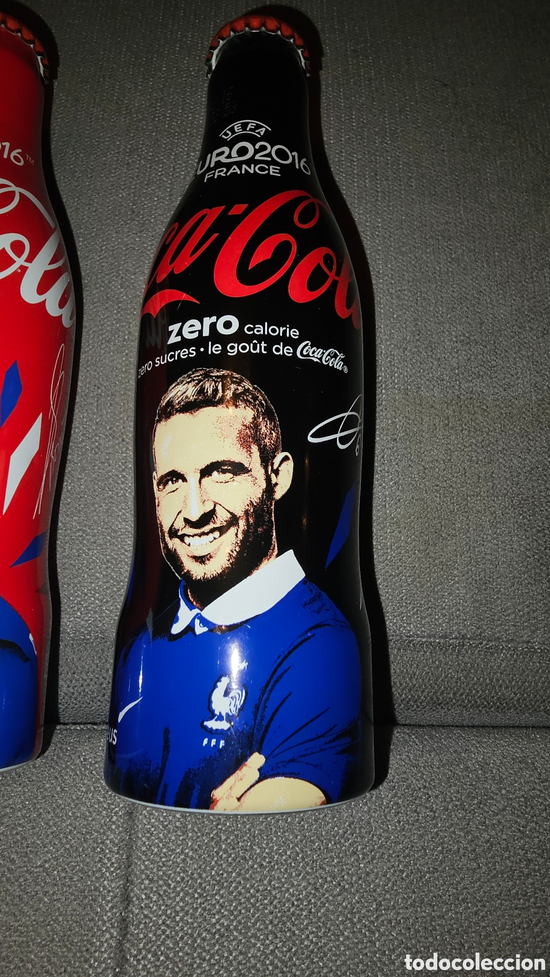 Coleccionismo deportivo: 2 botellas Coca-Cola Euro 2016 - Foto 3