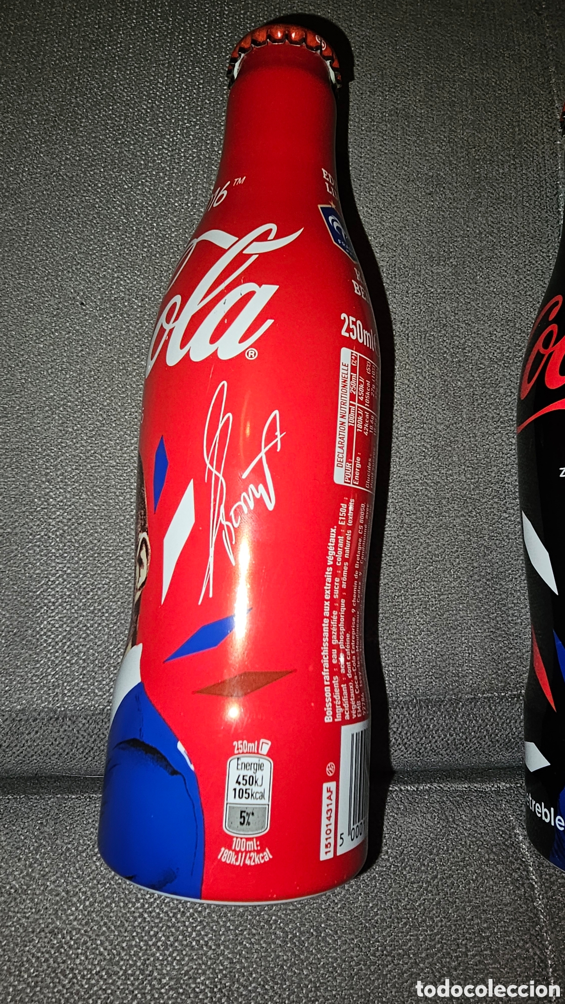 Coleccionismo deportivo: 2 botellas Coca-Cola Euro 2016 - Foto 4